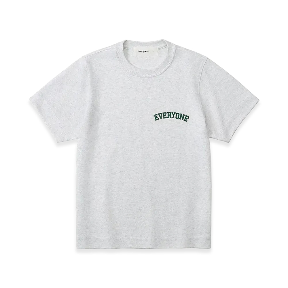 everyone Women's Collegiate Logo Tee Shirt "Ash/Green"