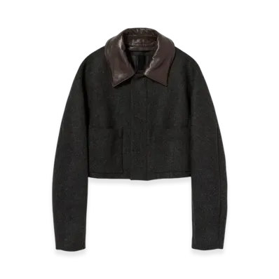 AURALEE Shetland Wool Double Cloth Blouson "Dark Charcoal"
