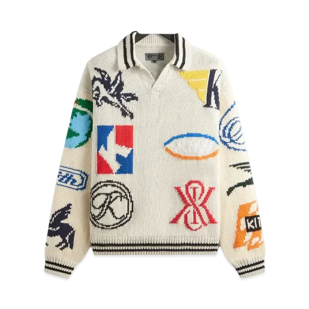 Kith Nelson Rugby Sweater "Light Heather Grey"