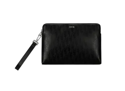 Dior Zip Pouch Dior Oblique Galaxy Leather "Black"