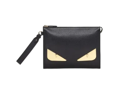 FENDI Flat Slim Clutch Leather "Black"