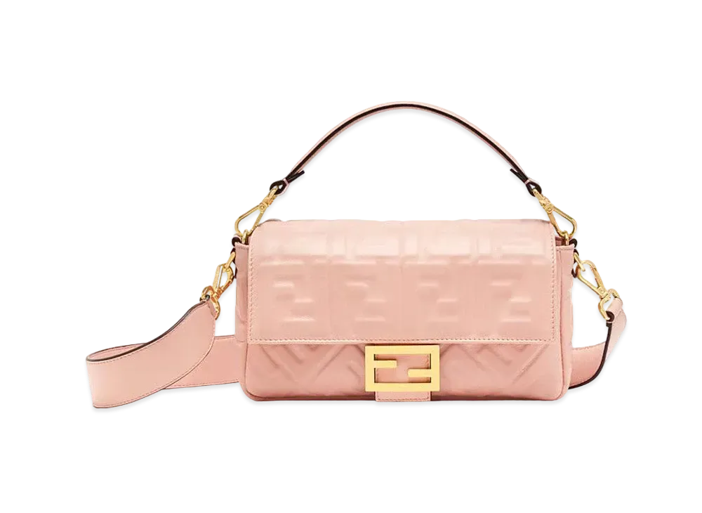 FENDI Baguette Nappa Leather Bag "Pink"