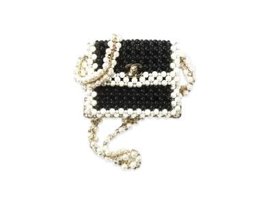 CHANEL Small Evening Bag Costume Pearl "Black White"