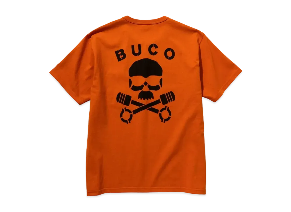 THE REAL McCOY'S BUCO TEE / SKULL PISTON "Orange"