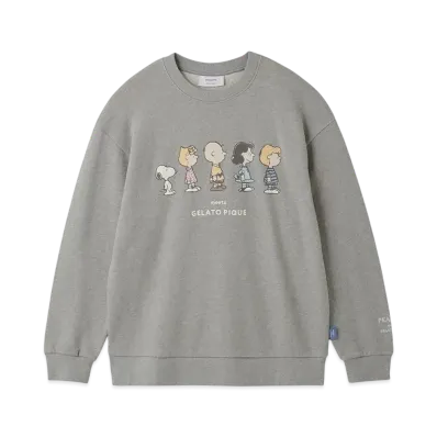 GELATO PIQUE x PEANUTS Homme Fleece Pullover "Gray"
