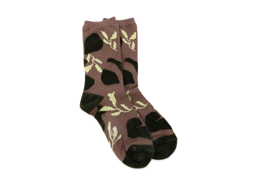 Yohji Yamamoto Y's MOLE JACQUARD FLOWER PETAL SOCKS "Beige"