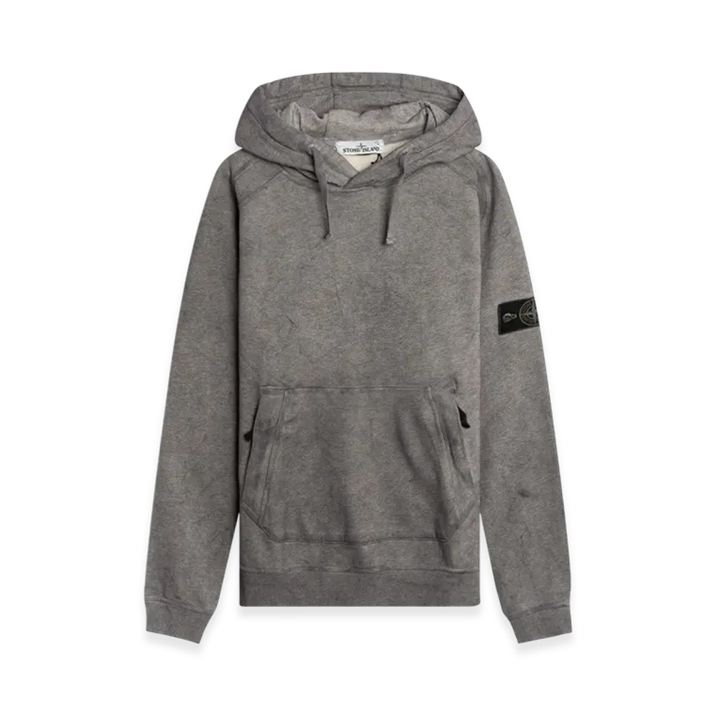 Stone Island 62090 Dust Colour Treatment Hooded Sweatshirt - 20FW "Grey"