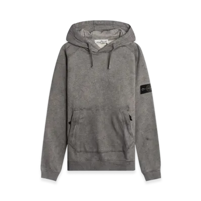 Stone Island 62090 Dust Colour Treatment Hooded Sweatshirt - 20FW "Grey"