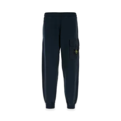 Stone Island Navy Blue Cotton Joggers "Blue"