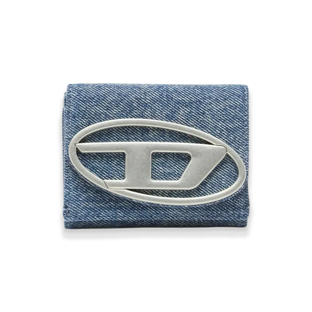 Diesel 1Dr Tri Fold Coin XS Ii Tri-Fold Wallet In Denim "Blue"