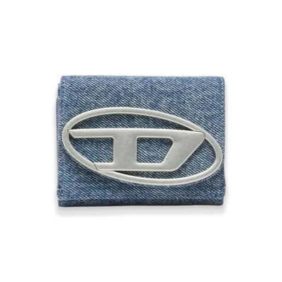 Diesel 1Dr Tri Fold Coin XS Ii Tri-Fold Wallet In Denim "Blue"