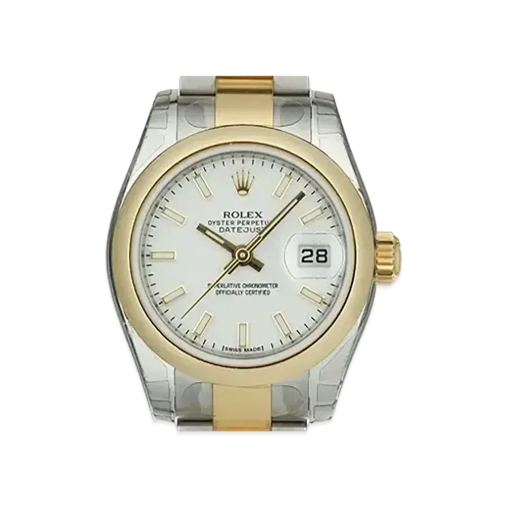 ROLEX Lady-Datejust Oyster 28mm "White/Oyster Steel/Yellow Gold"
