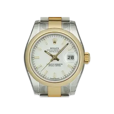 ROLEX Lady-Datejust Oyster 28mm "White/Oyster Steel/Yellow Gold"