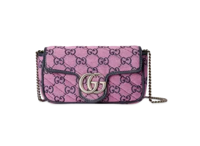 GUCCI GG Marmont Multicolor Small Shoulder Bag "Pink/Blue"