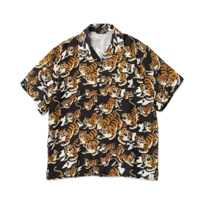 HUMAN MADE TIGER GAUZE ALOHA SHIRT "Navy"