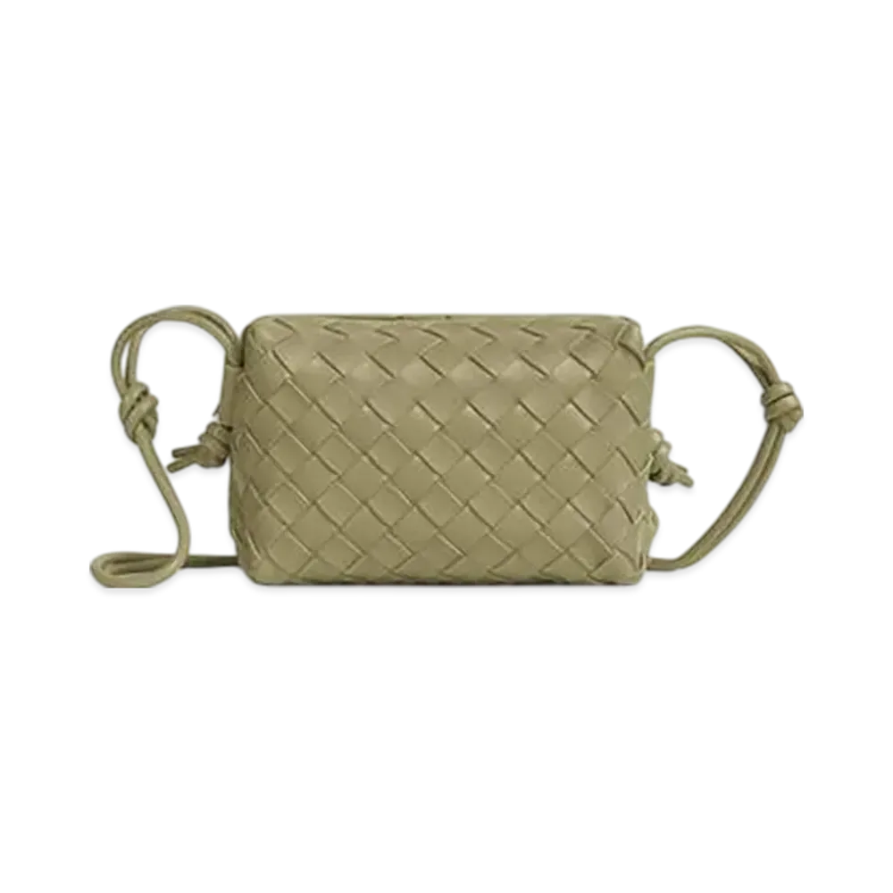 Bottega Veneta Mini Loop Camera Bag "Travertine"