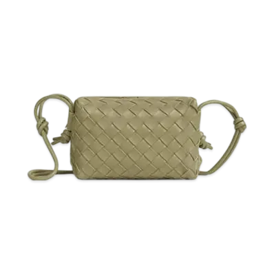 Bottega Veneta Mini Loop Camera Bag "Travertine"
