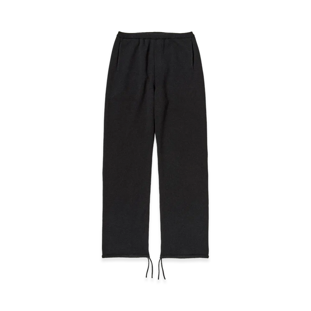 AURALEE Super Fine Wool Knit Pants "Top Black"