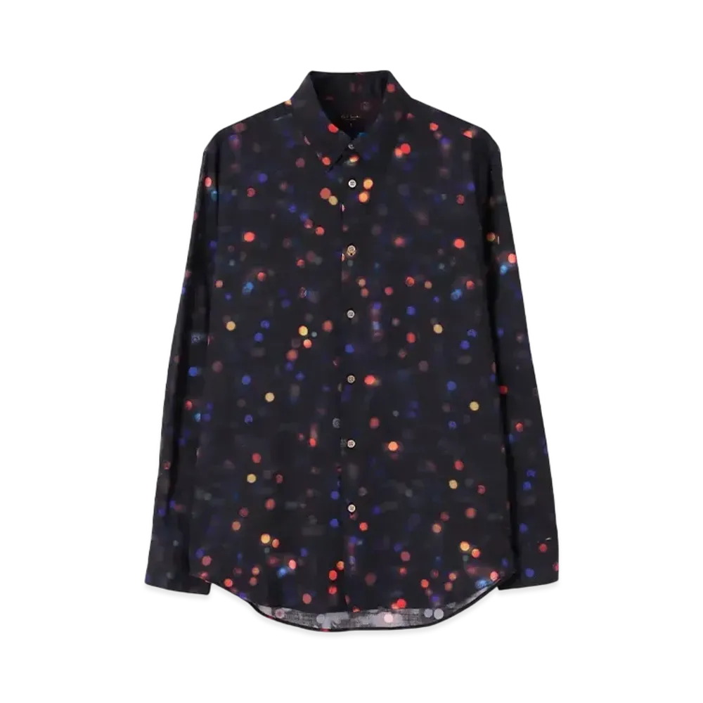 Paul Smith Hazy Nightspot Photogram Print Shirt "DarkBrown"