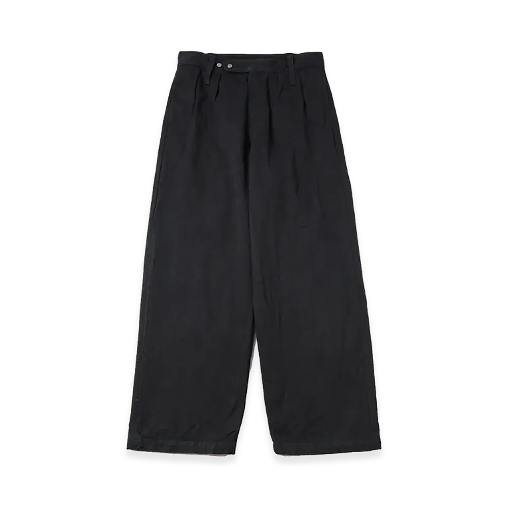 A.PRESSE Vintage Silk Hemp WW2 British Army Trousers "Black"