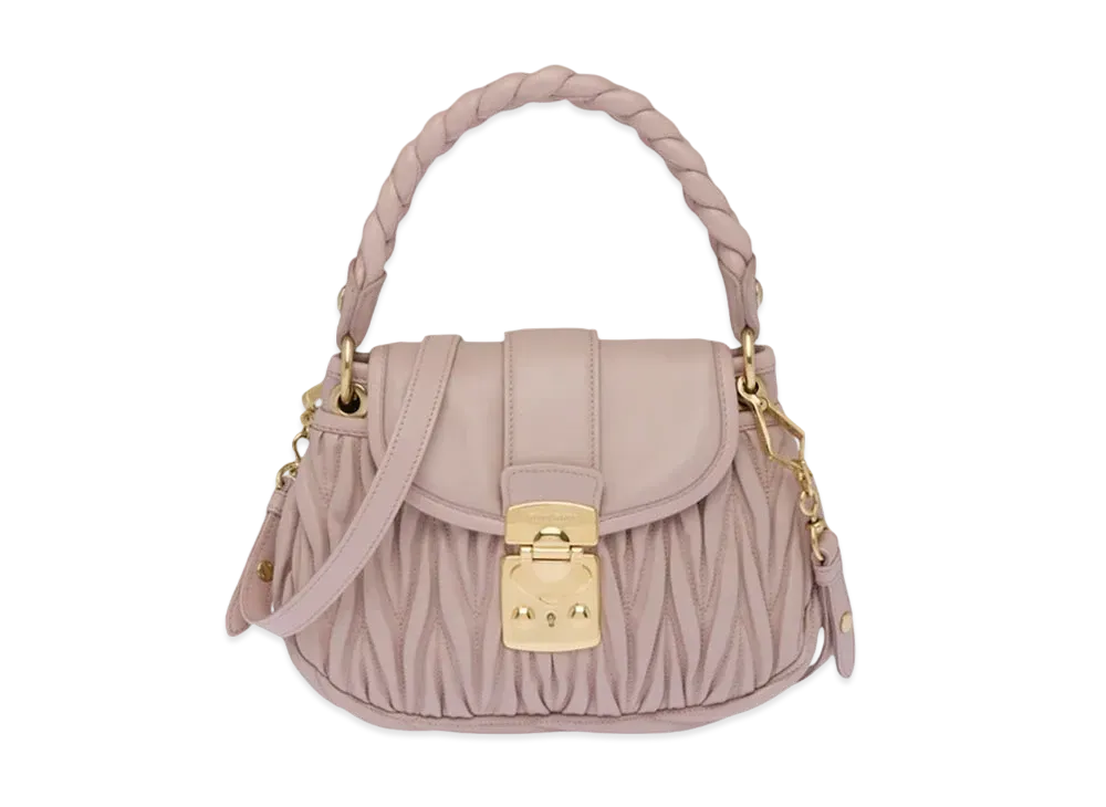 MIU MIU Miu Cofer Materasse Leather Handbag "Opal"