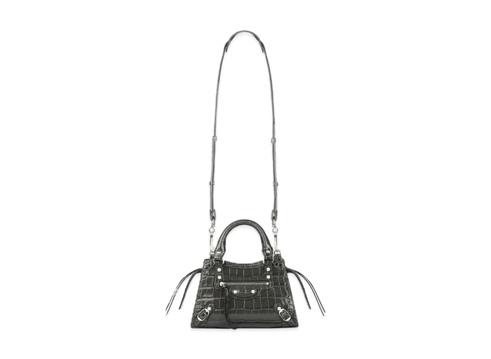 BALENCIAGA Women's Neo Classic Mini Top Handle Bag "Dark Grey"
