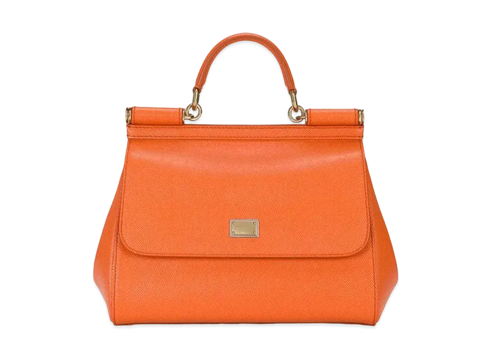 Dolce&Gabbana Sicily Bag Medium Dauphine Calfskin "Orange"