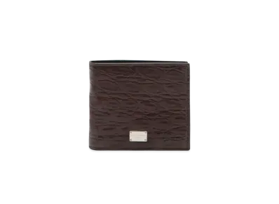 Dolce&Gabbana Bifold Wallet Nappa Codyle Logo Plate "Brown"