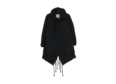 Yohji Yamamoto WOOL GABARDINE MOD COAT "Black"