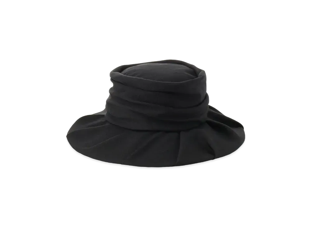 Yohji Yamamoto Y's WOOL GABARDINE DRAPE HAT "Black"