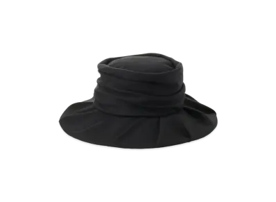 Yohji Yamamoto Y's WOOL GABARDINE DRAPE HAT "Black"