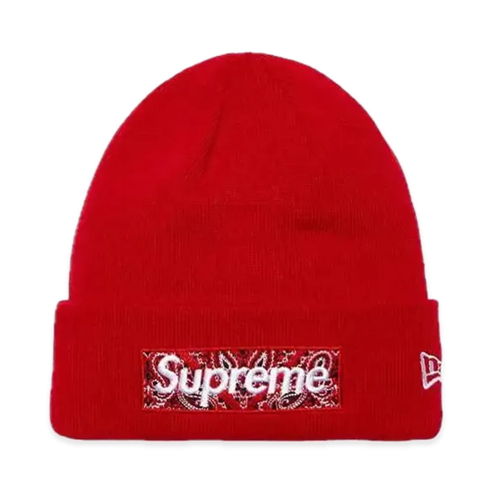 Supreme New Era Box Logo Beanie "Red"