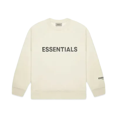 FEAR OF GOD ESSENTIALS 3D Silicon Applique Crewneck "Buttercream"