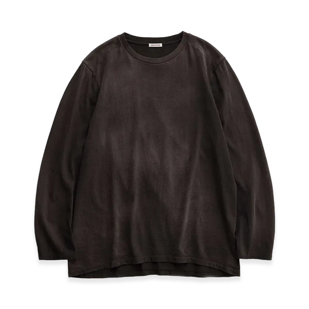 NICENESS Crowe Jacket Sleeve Tubular T-Shirt "Brown"