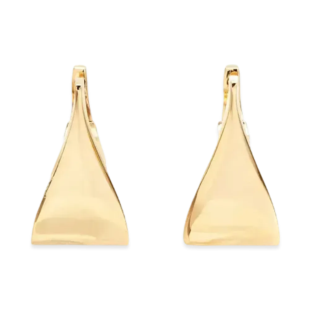 Courreges One Brass Earrings "Light Gold"