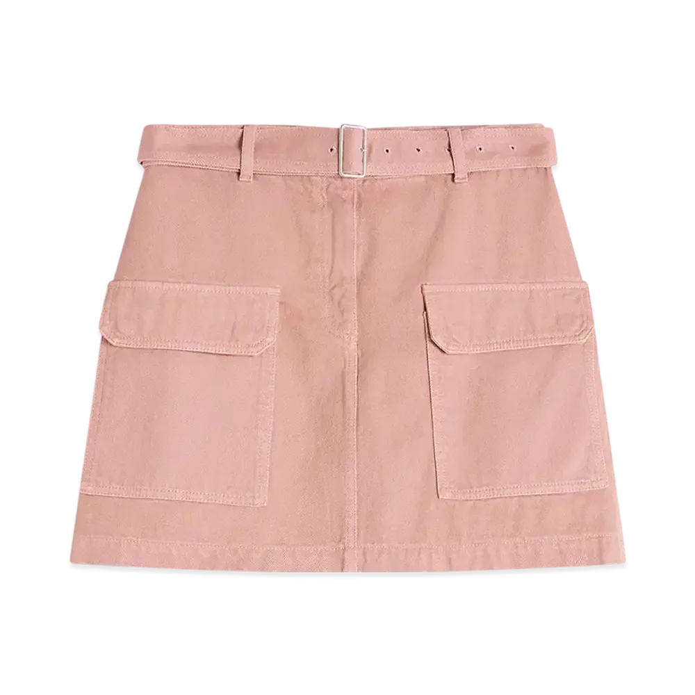 Maison Kitsune Belted Utility Mini Skirt "Porcelaine Pink"