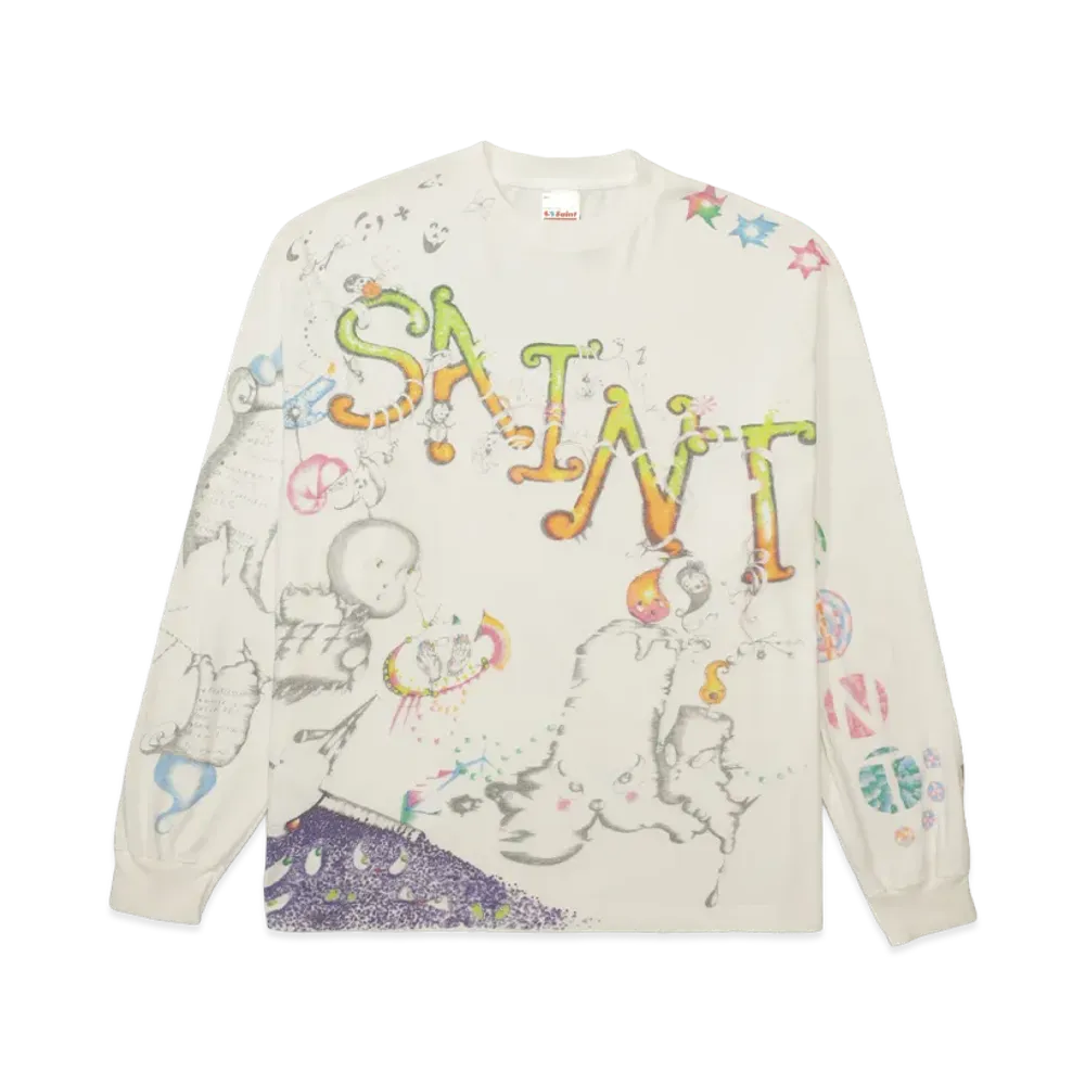 SAINT Mxxxxxx × Coco Star Sims LS T-Shirt/Coco "White"