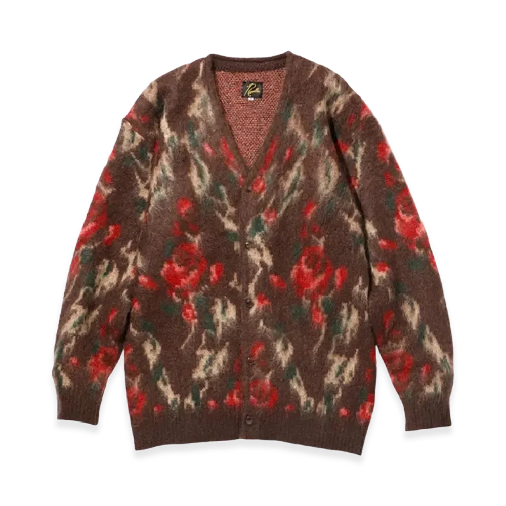 NEEDLES Mohair Cardigan Rose "Dark Brown"