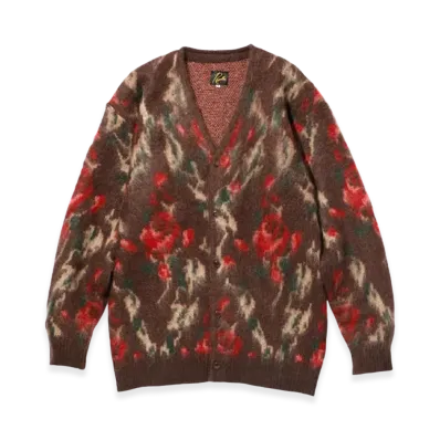 NEEDLES Mohair Cardigan Rose "Dark Brown"