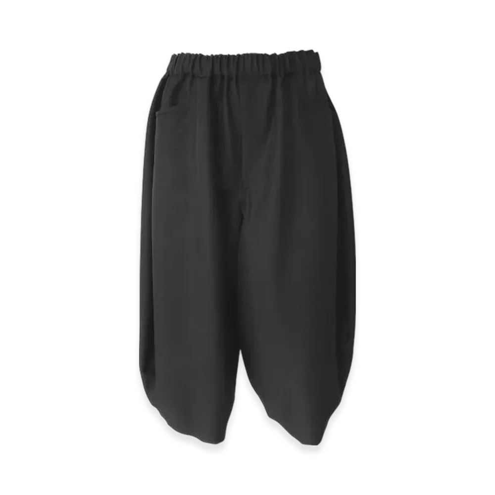BLACK COMME des GARCONS Polyester Twill Sarouel Pants "Black"