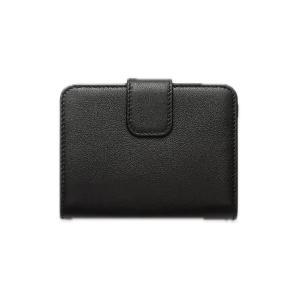 PRADA Soft Grain Leather Wallet "Black"