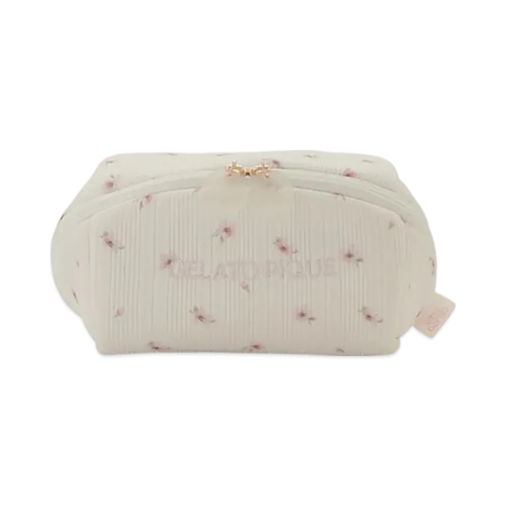 GELATO PIQUE Spring Sakura Pattern Pouch "Off White"