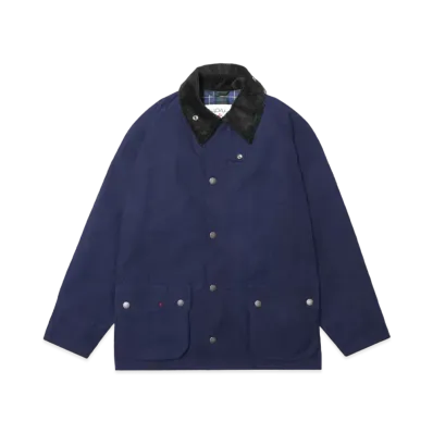 Noah x Barbour Dry Waxed Bedale Jacket "Dark Navy"