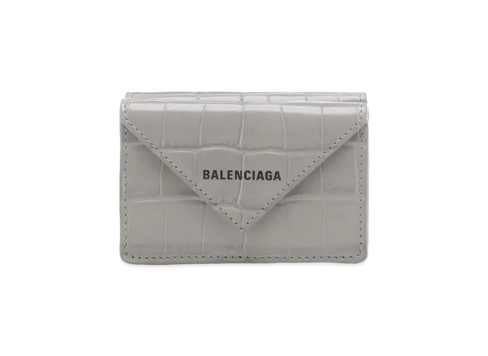 BALENCIAGA Papier Mini Wallet "Gray"