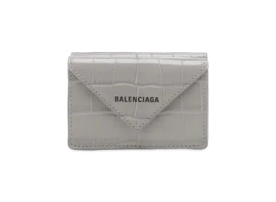 BALENCIAGA Papier Mini Wallet "Gray"