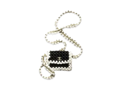 CHANEL Mini Evening Bag Costume Pearl "Black White"