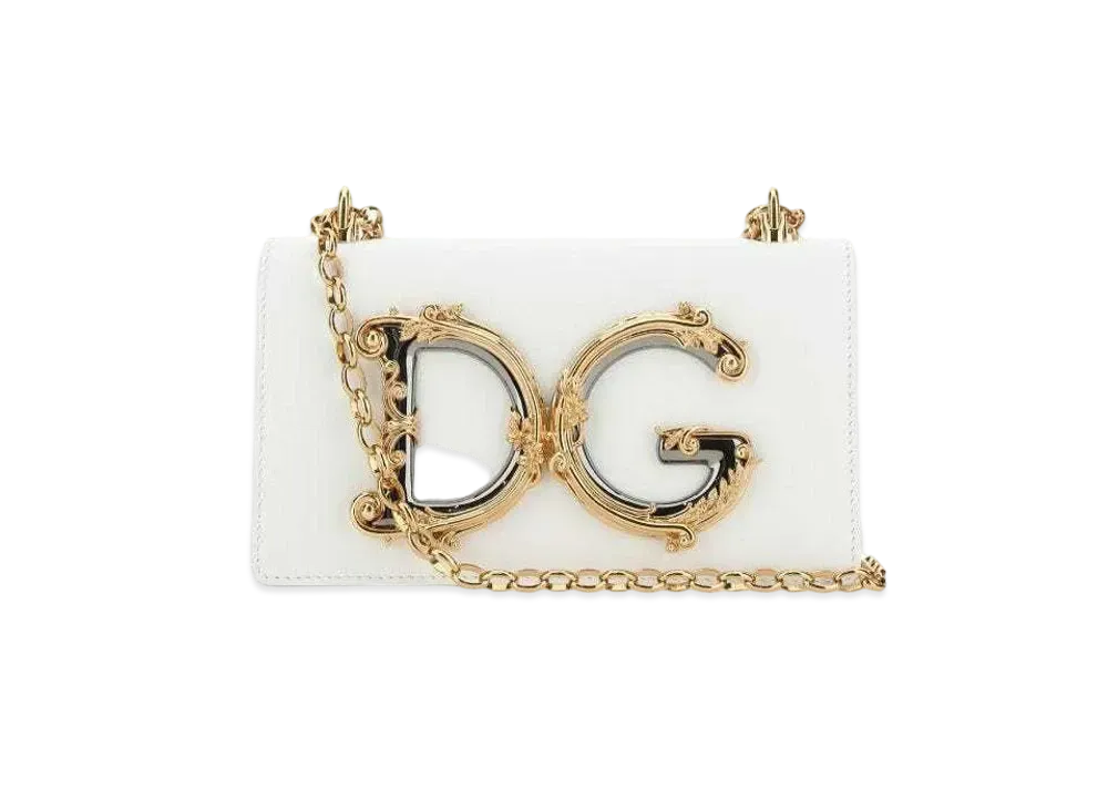 Dolce&Gabbana DG Girls Phone Bag Calfskin "White"