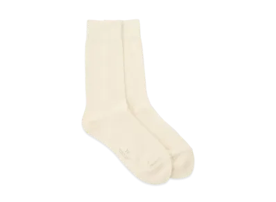 Yohji Yamamoto Y's NYLON PLAIN STITCH BASIC SOCKS "White"