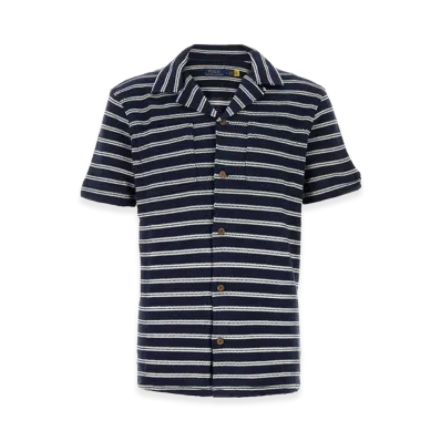 Polo Ralph Lauren Embroidered Cotton Blend Shirt "Blue"