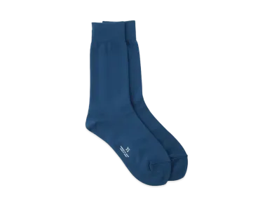 Yohji Yamamoto Y's NYLON PLAIN STITCH BASIC SOCKS "Blue"